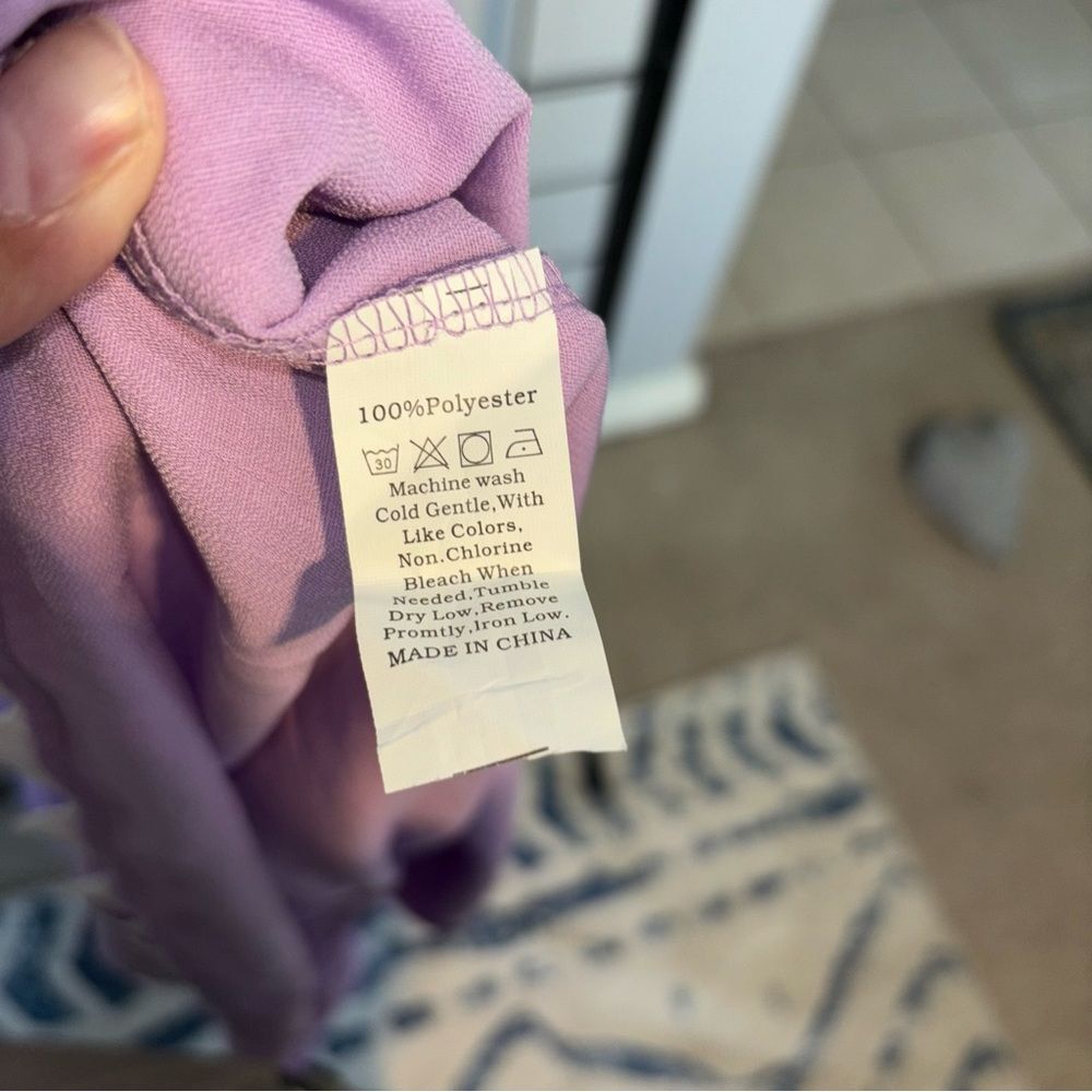 Sleeveless Lavender Maxi Dress With White Accents NWOT - Picture 12 of 13